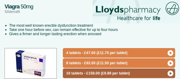 Lloyds pharmacy Viagra price list
